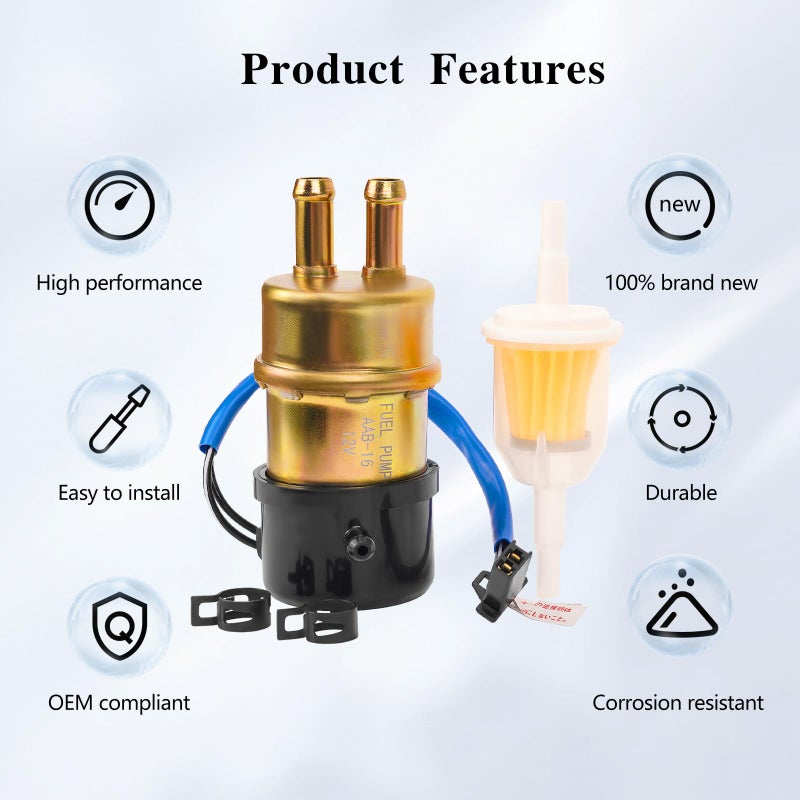 Road Passion 12v 55LPH Electric Fuel Pump for Yamaha YZF R1-1998-2005/ YZF R1 T/C Raven 2005/ YZF R6-1999-2002 - Image 5